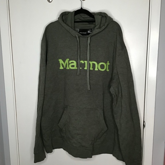 Marmot Green Hoodie XXL Pre-Loved Excellent Condition - Picture 3 of 10